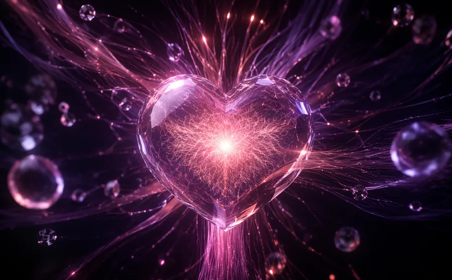 The Candy AI vision — a glowing AI heart connecting people and companions